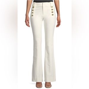 NWOT Derek Lam 10 Crosby Robertson Cropped Flare in White, Size 6